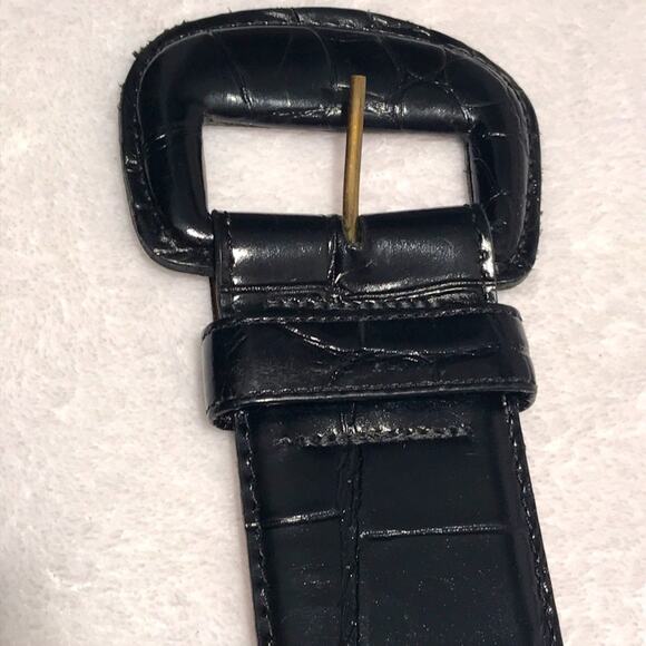 Nordstrom Black Alligator Leather Belt. 38 - Picture 2 of 5